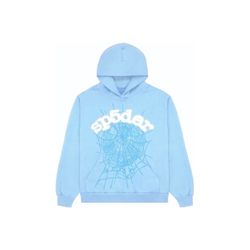 Sp5der Men's Hoodie Sky Blue
