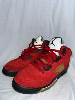 Air Jordan 5 Retro Raging Bull Red 2021 GS Size 5.5Y 440888-600 Pre Owned No Box