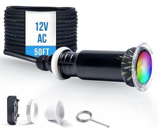 Pool Lights for Inground Pool, Direct Replacement for Pentair GloBrite MicroBrite, 1.5 Inch LED Color Inground Spa Light, IP68 Waterproof, AC12V, 50 f