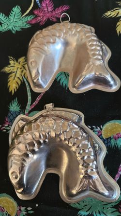 Vintage aluminum jello molds