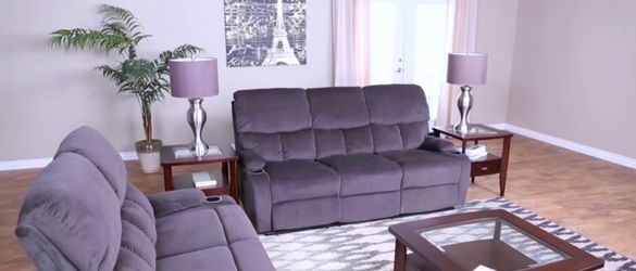 Reclining couch and loveseat