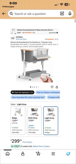 Rocking bassinet