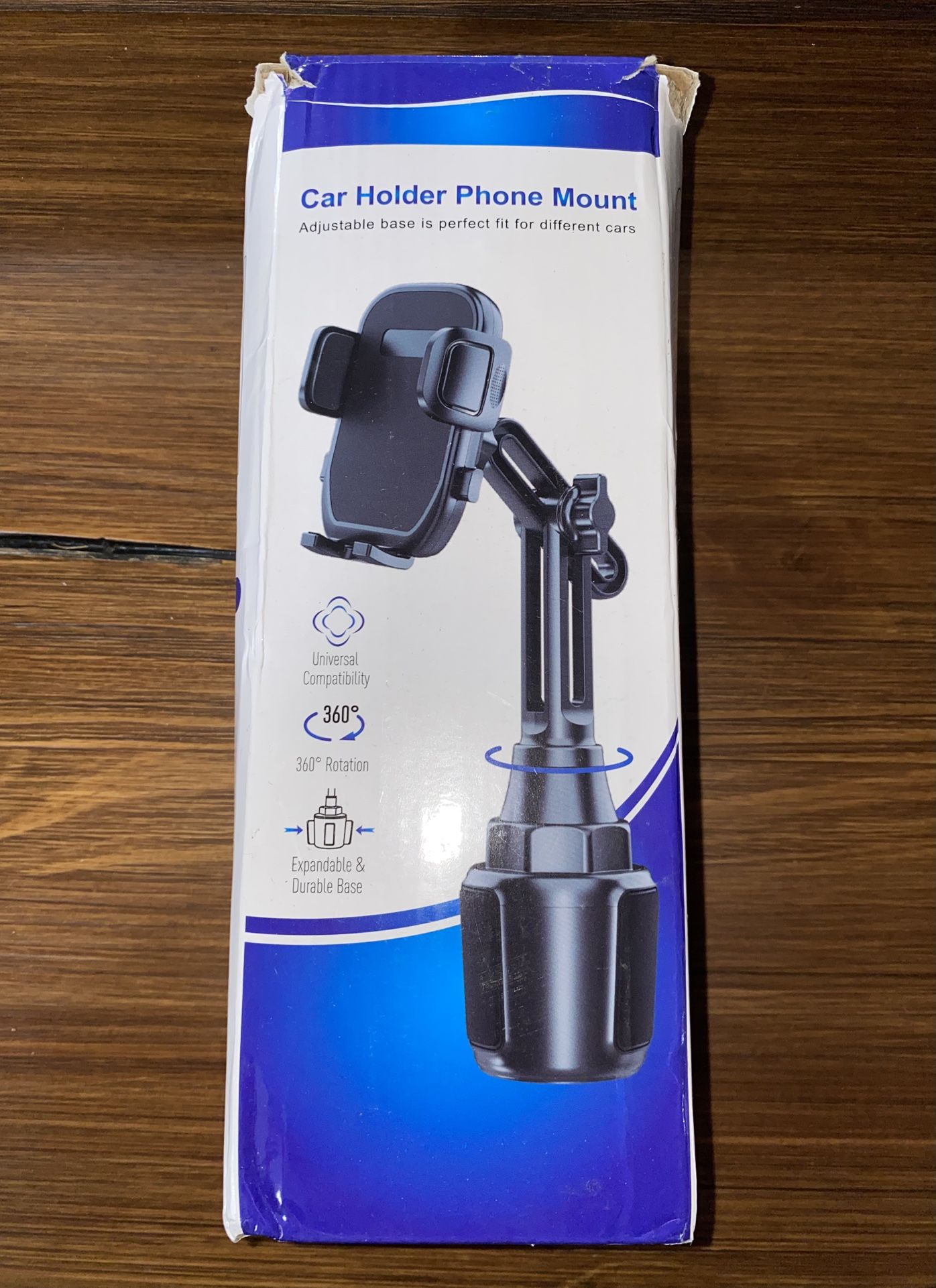 Universal Cup-Holder Car Phone Mount – Fits Most Phones & Cup Expands, 360°