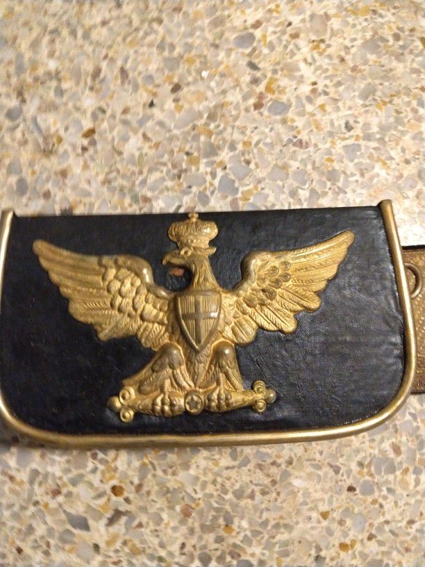Www2 Italian Officers Belt ,Compartment .Excellent All 