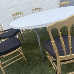 Gold And Black Chair