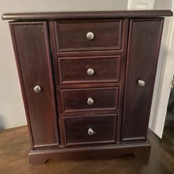 Medium Brown Standing Jewelry Box