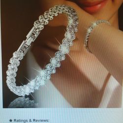 Gorgeous Ladies Luxury Heart Tennis Bracelet