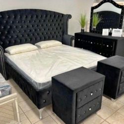 New 4pc Bedroom Set In Box 📦 Buy Now Pay Later $39 Down 