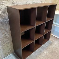 Brown Nine Cube Storage BookShelf Storage Organizer - Local Delivery for a Fee - See My Items 😃