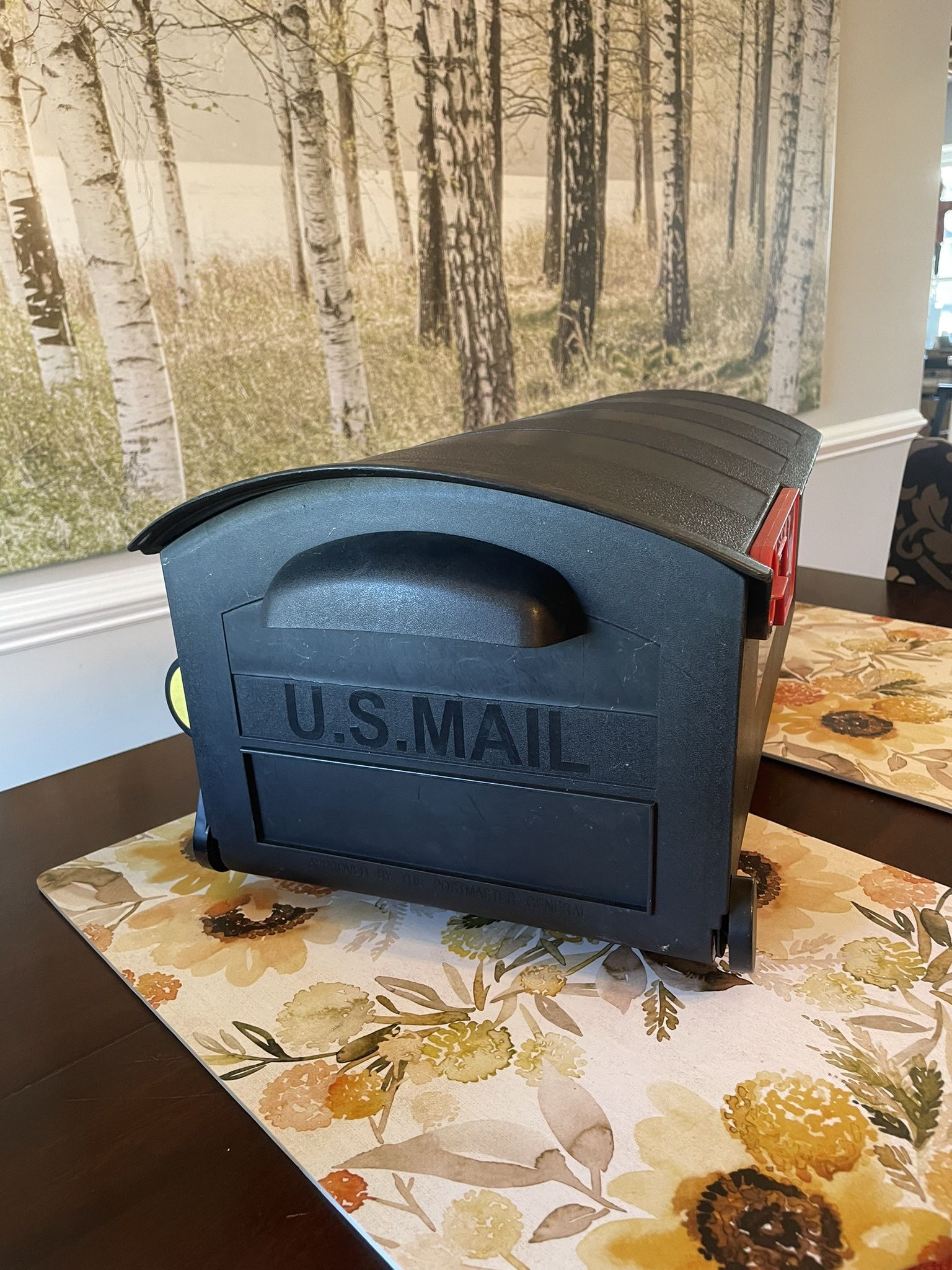 Large Black Package Mailbox - USPS