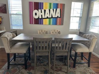 Adjustable Dining Table with Chairs