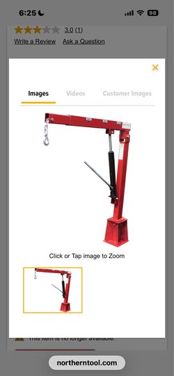 Arcan Swivel Hoist — 1000-Lb. Capacity, Model# SWH1000