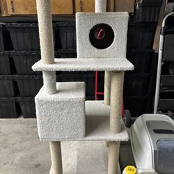 Cat Tower & Litter Box $30