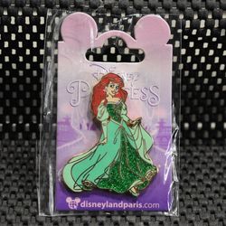 Disney Paris Little Mermaid Ariel Green Dress Pin