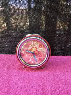 Clicks 2005 Strawberry Shortcake Analog Alarm Clock Model 72STB00323