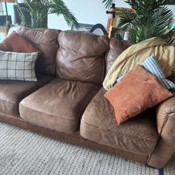 Comfy Leather Couch