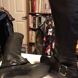 Vera Gomma  Size 36 (US 5.5) Black Knee High Boots Made In Italy