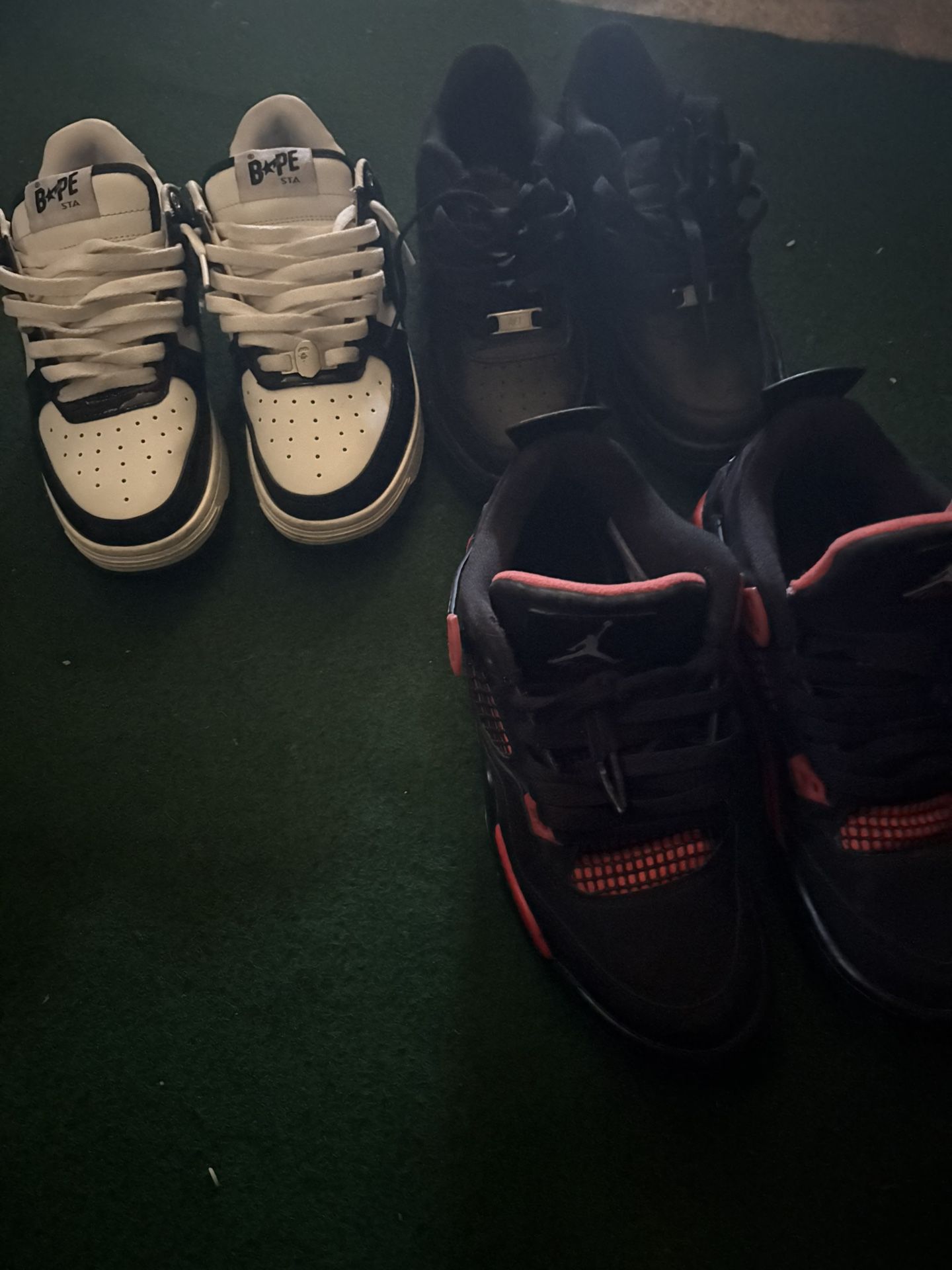 Black Af1 Bapes Lighting 4s