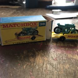 Match Box Honda Motorcycle And Trailer WITH BOX!!