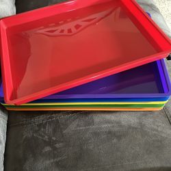 Plastic Art Trays Set Of 6
