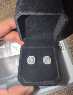 💎 Moissanite 1CT Square Earrings