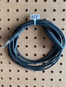 10 ft Professional 1/4” TRS Headphone Extension Cable