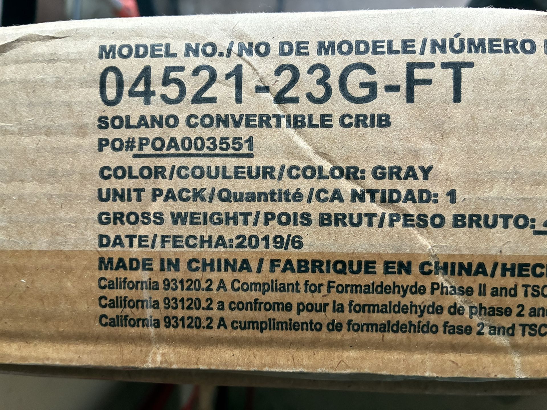 Graco 4 In 1 Crib/bed (gray)