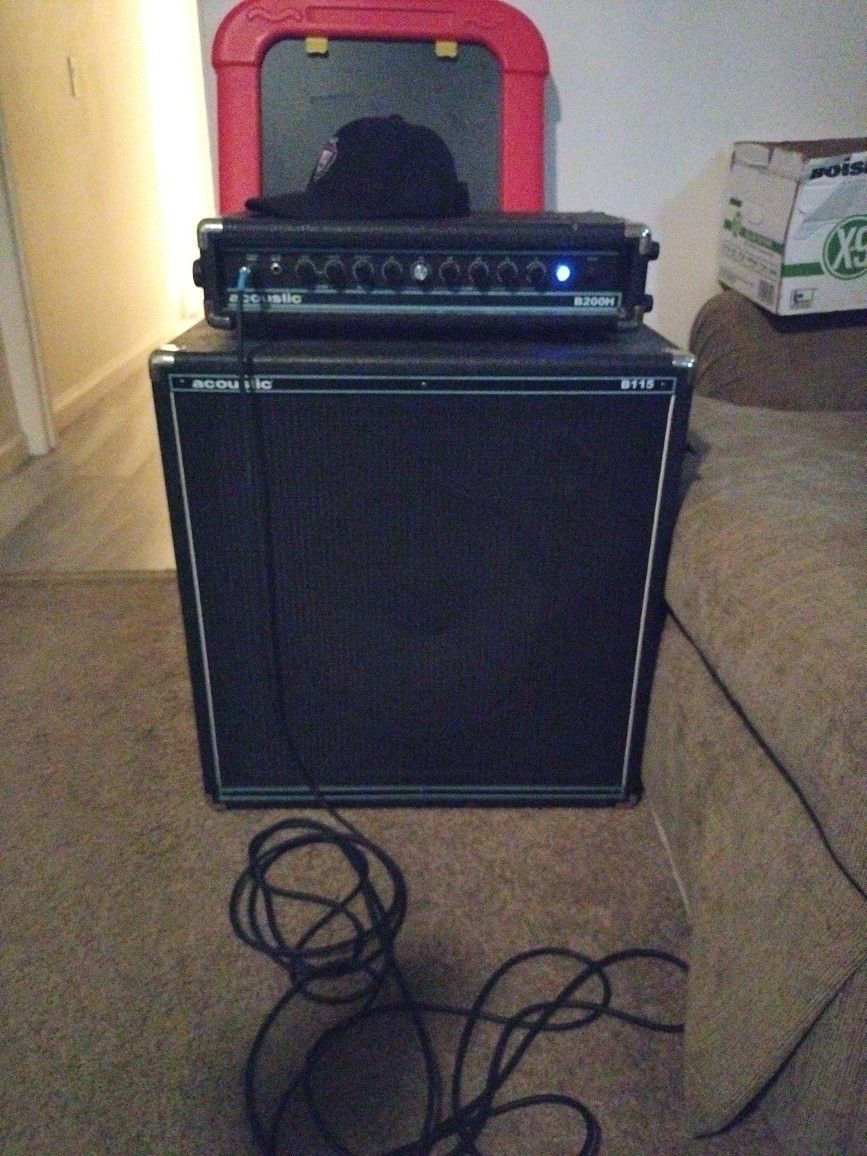 acoustic B200H Bass Head, And acoustic B115 Bass Cab