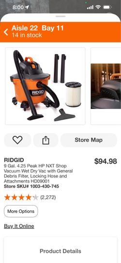 RIDGID 9 Gal. Wet Dry Shop Vacuum HD09001