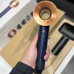 Gold Blue Dyson Hair Dryer