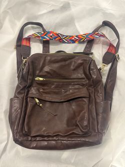 Brown Leather Backpack, Great Condition