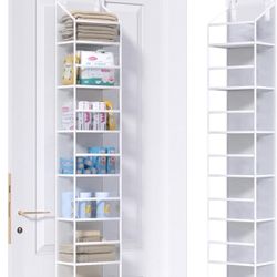 Over-the-Door Organizer with Clear Plastic Pockets for Caps