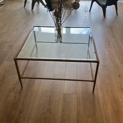 Glass coffee table And Matching End Table
