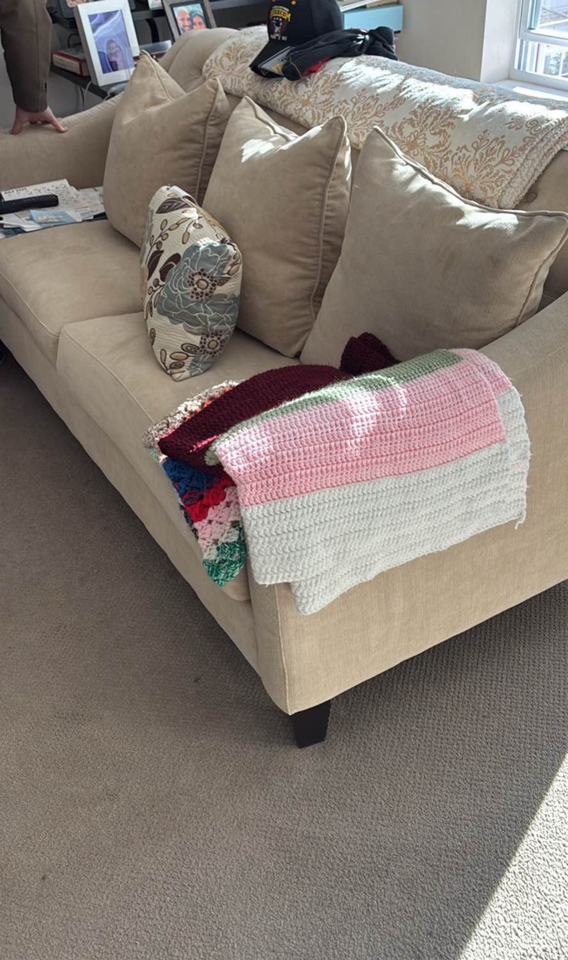 White couch, Love Seat