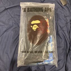 Bape Blue Camo Ape black tee
