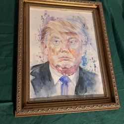Framed Painting of Trump