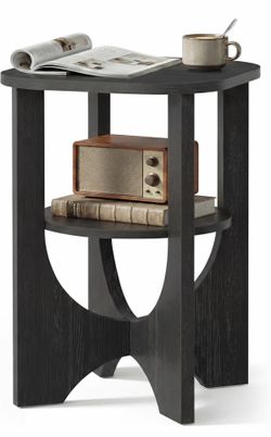 VASAGLE 2-Tier Side Table / Nightstand – Charcoal Gray – Appears New