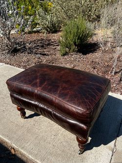 Vintage Leather Footstool