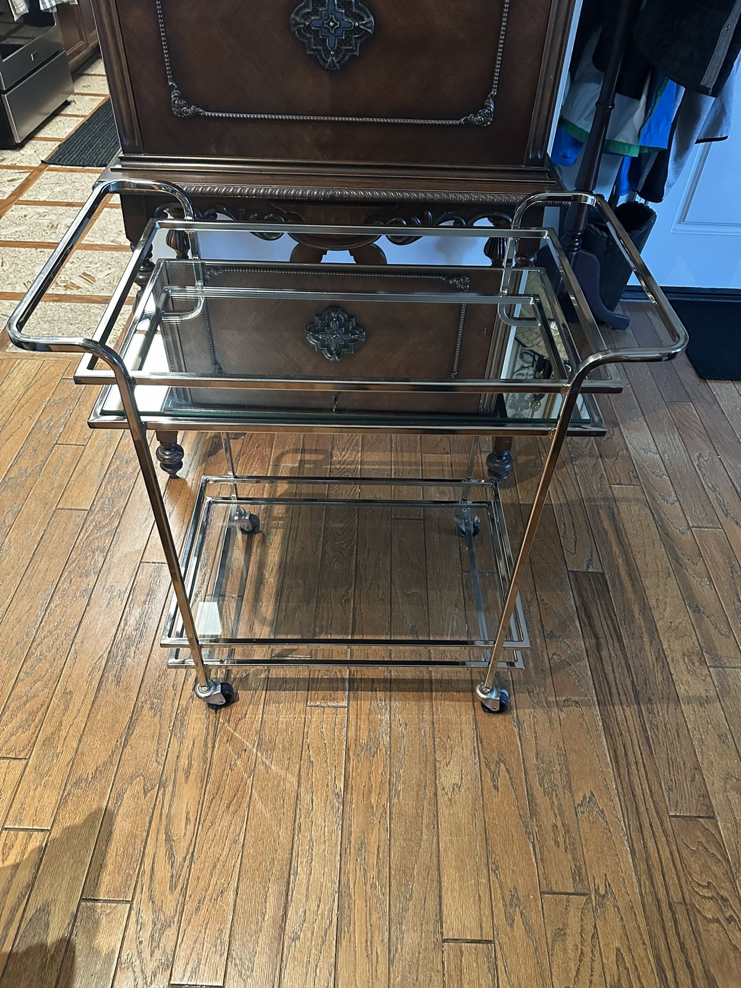 Pottery barn bar cart skylar metal