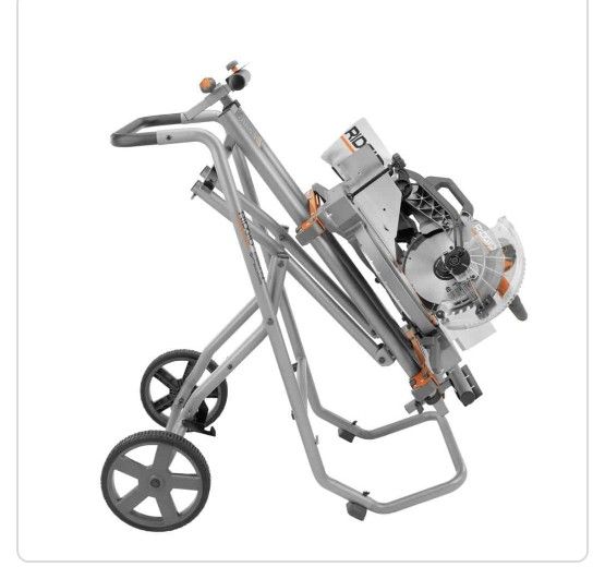 NEW- RIDGID Foldable Mobile Miter Saw Stand – Heavy Duty –