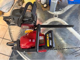Two chainsaws