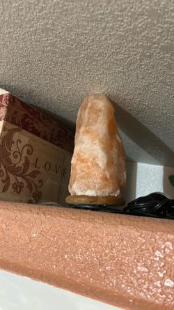 Himalayan Salt Lamp with Wood Base