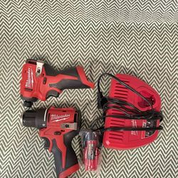 Milwaukee cordless drill. 