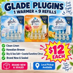 9 GLADE PLUG INS WITH WARMER