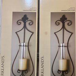 33 Inch Scroll Sconce Set