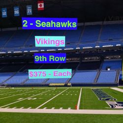 Seahawks Vikings Tickets