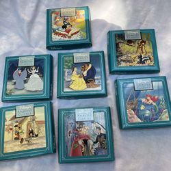 7 Vintage Disney Animated Classics Ornaments from Disneyland - NRFB