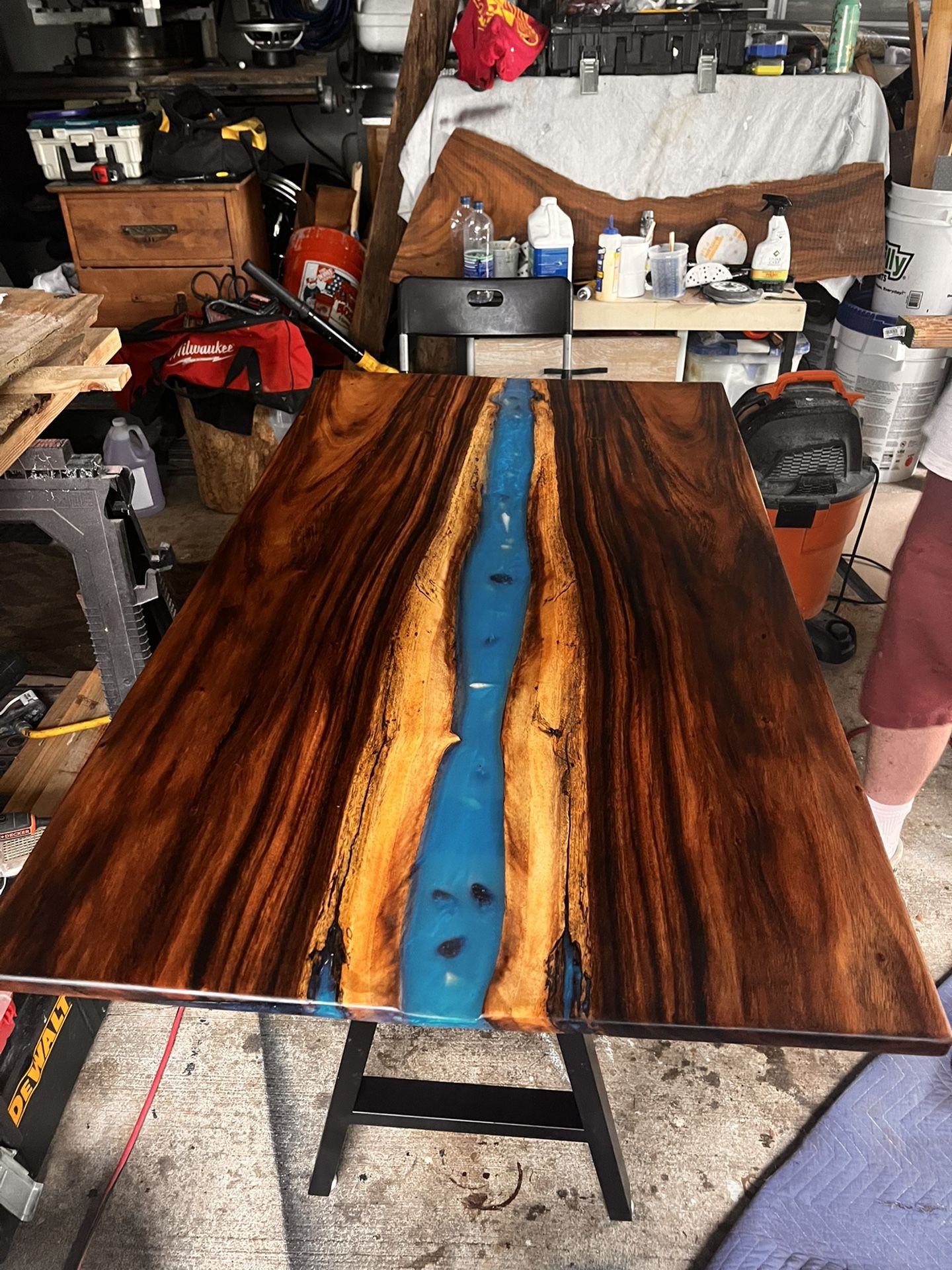 Hawaiian Monkey Pod Wood Table With River