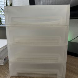 Japan A5 CLEAR desktop Paper Drawer Storage Box (4 Drawers) $30
