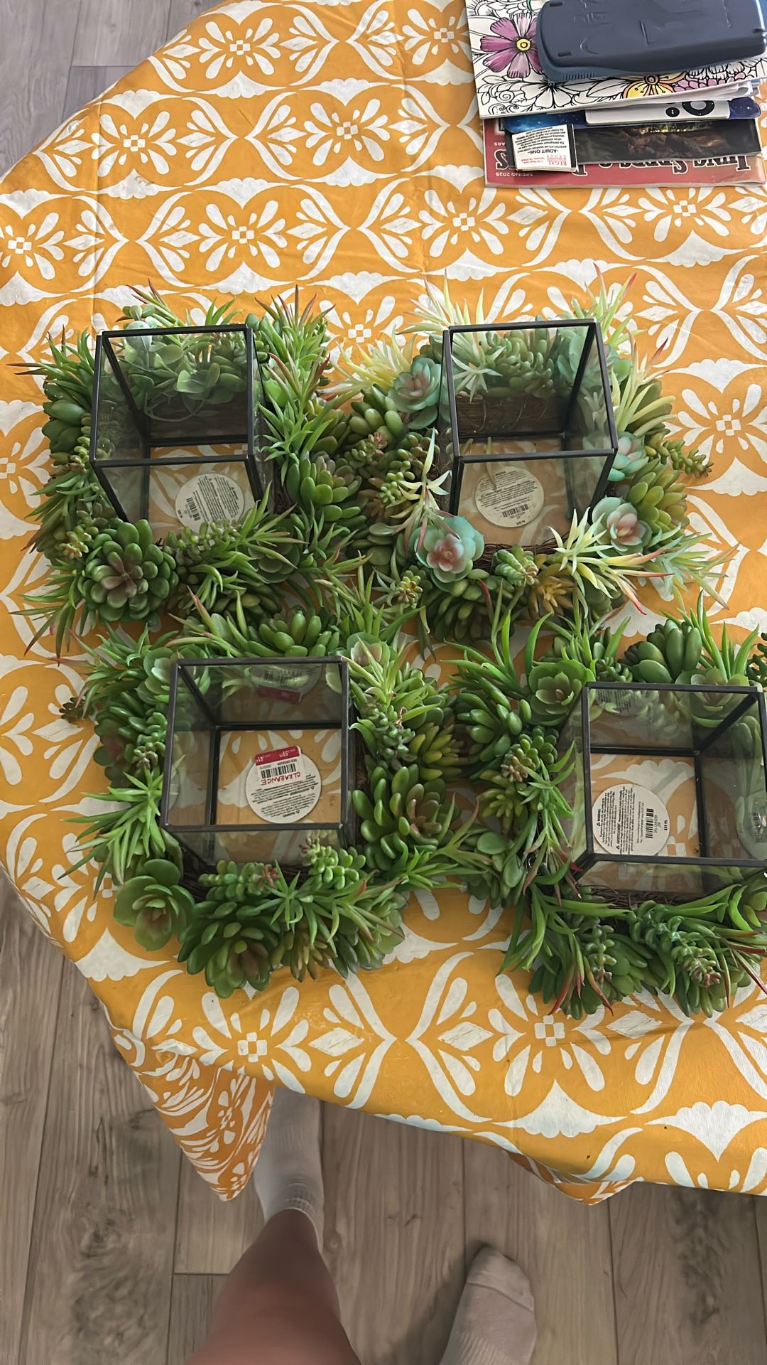 Glass Succulent Votive Holders (4)